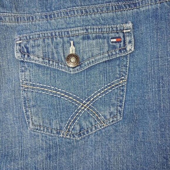 Tommy Hilfiger Y2K Vintage Denim Shorts Size 6 - Picture 5 of 6